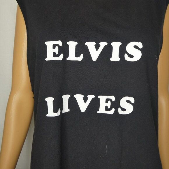 Stylestalker Elvis Lives Muscle Tee Tank Top Shirt - Picture 1 of 9